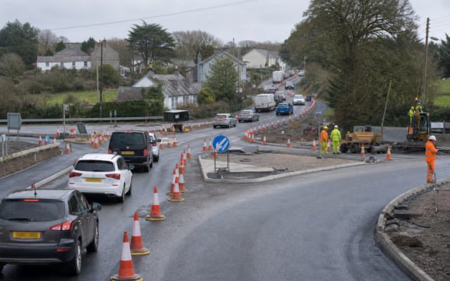 A30 safety works trigger village gridlock as Cornwall scheme begins