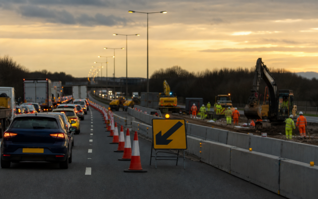 74 Midlands drivers entered closed roadworks to avoid queues
